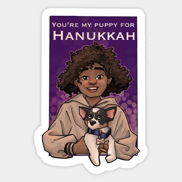 Puppy for Hanukkah Sticker by KHallion